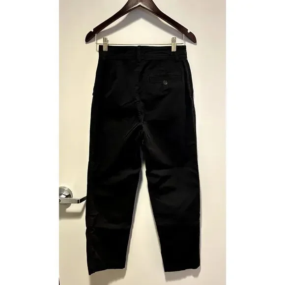Everlane Wide- Leg Pants  Black Cargo Pants Size 2 - Picture 2 of 5